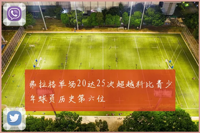 弗拉格单场20达25次超越科比青少年球员历史第六位